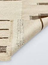 John Lewis Zhala Kelim Pure Wool Abstract Hand Woven Rug 300 x 200cm - Brown