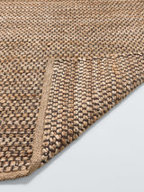 John Lewis Grid Hand Woven Jute Rich Rug - Natural/Cocoa - Size 300 x 200cm