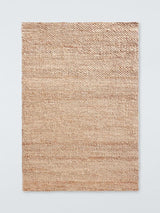 John Lewis Chunky Hand Woven Pure Jute Durable Rug L240 x W170cm - Natural