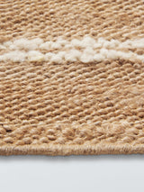 John Lewis Jute Modern Border Hand Woven Rug 240 x 170cm - Natural/White