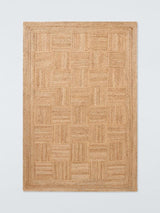 John Lewis Parquet Textured Hand Woven Classic Jute Rug 180x120cm - Natural
