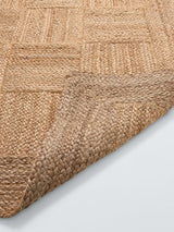 John Lewis Parquet Textured Hand Woven Classic Jute Rug 180x120cm - Natural