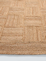John Lewis Parquet Textured Hand Woven Classic Jute Rug 180x120cm - Natural