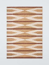 John Lewis Paz Hand Woven Pure Jute Geometric Rug L180 x W120cm - White