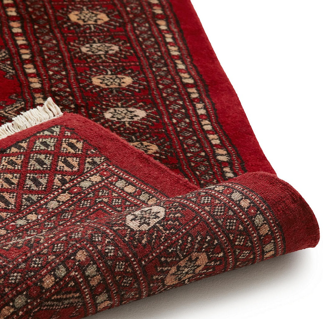 Gooch Luxury Hand Knotted Pakistan Bokhara Wool Rug 185 x 125cm - Red