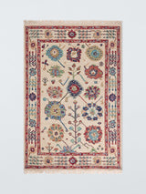 John Lewis Sumak Suzani Floral Wool Rich Rug 150 x 90cm - Natural/Multi