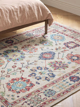 John Lewis Sumak Suzani Floral Wool Rich Rug 150 x 90cm - Natural/Multi