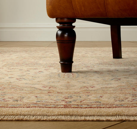 John Lewis & Partners Kabir Medallion Star Wool Rug 195 x 140cm - Ivory