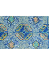 Gooch Luxury Hand Knotted Traditional Afghan Ersari Rug 300 x 200cm - Blue