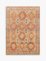 Gooch Luxury Khal Mohammadi Hand Knotted Wool Runner Rug L240 x W70cm Orange