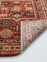 John Lewis Royal Heritage Aztec Pure Indoor Wool Rug - Red - L200 x W135cm
