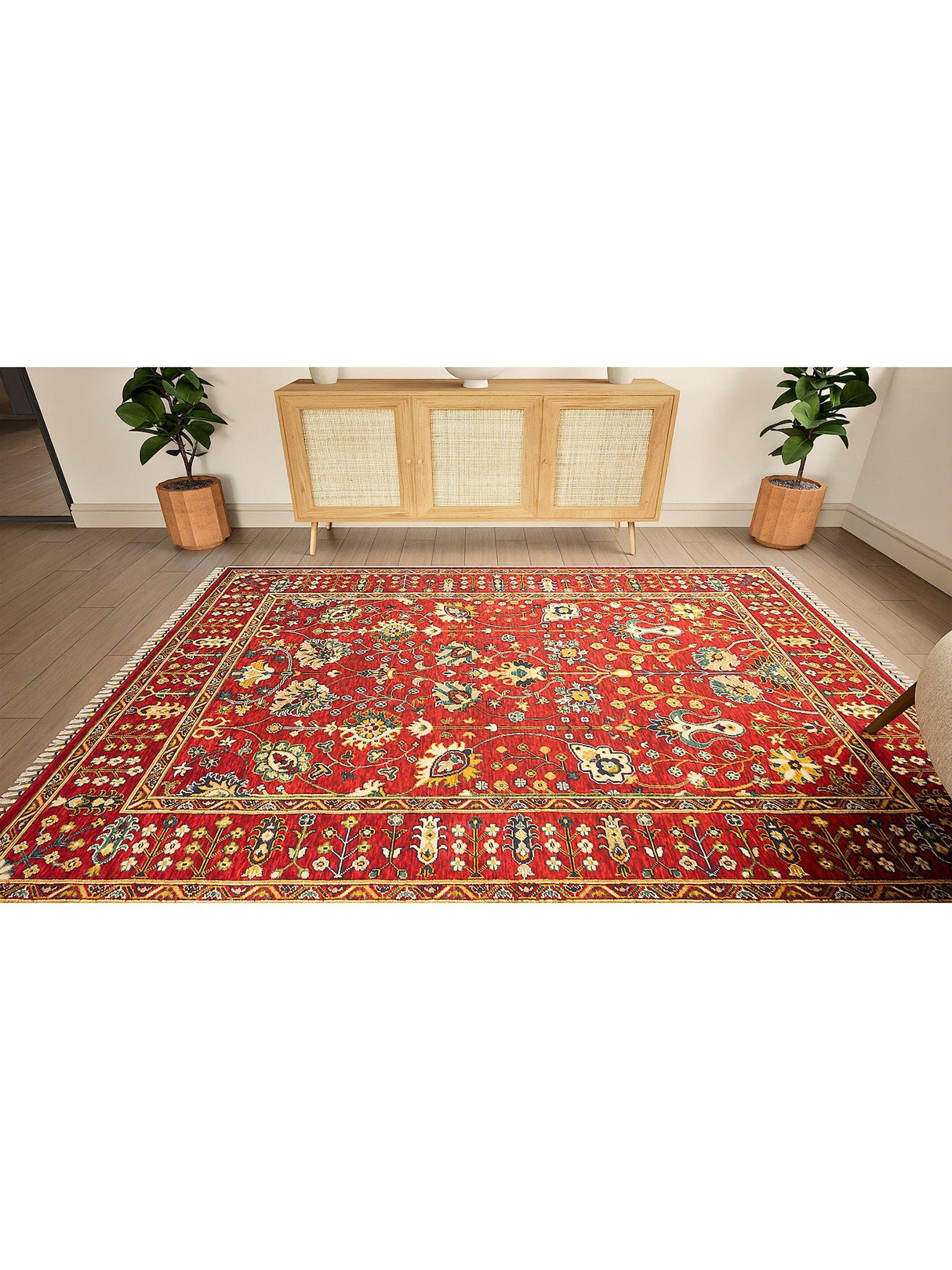 Gooch Luxury Amiri Traditional Wool Blend Rug L230 x W160cm - Red/Multi