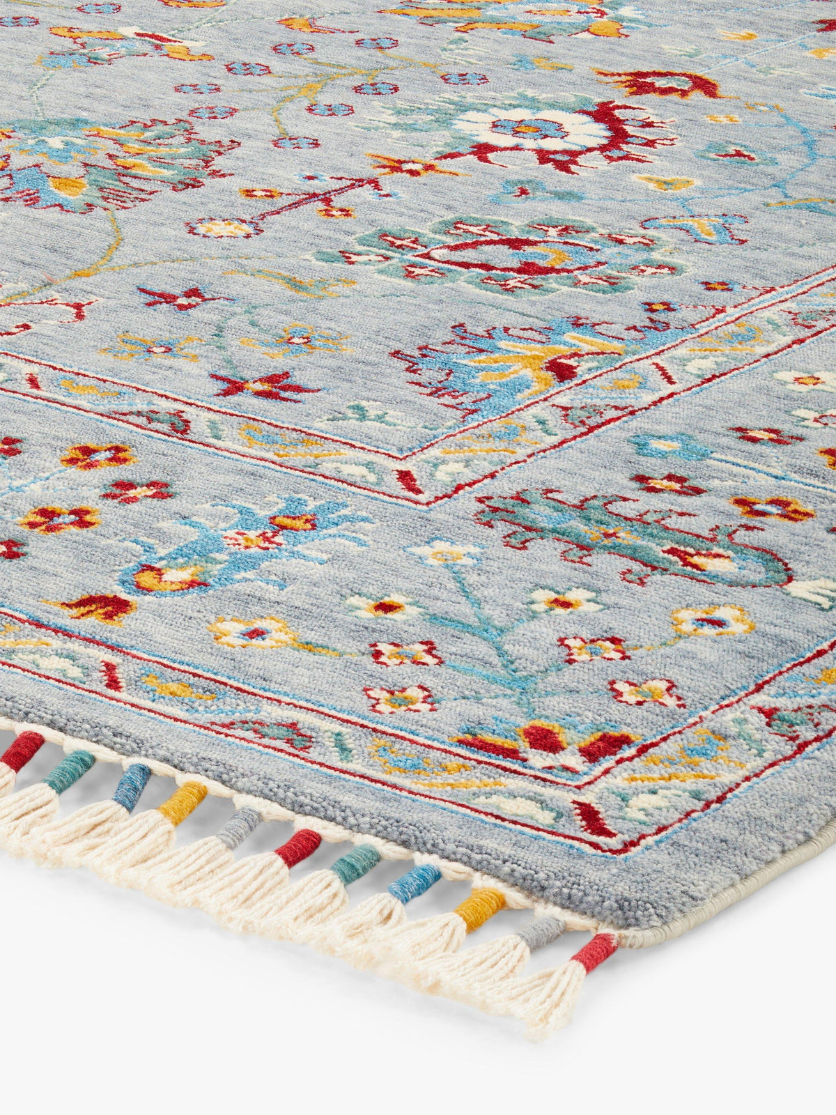 Gooch Luxury Multi Ushak Wool Viscose Traditional Rug 180 x 120cm - Grey