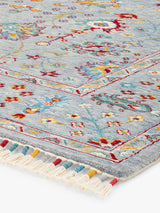Gooch Luxury Multi Ushak Wool Viscose Traditional Rug 180 x 120cm - Grey