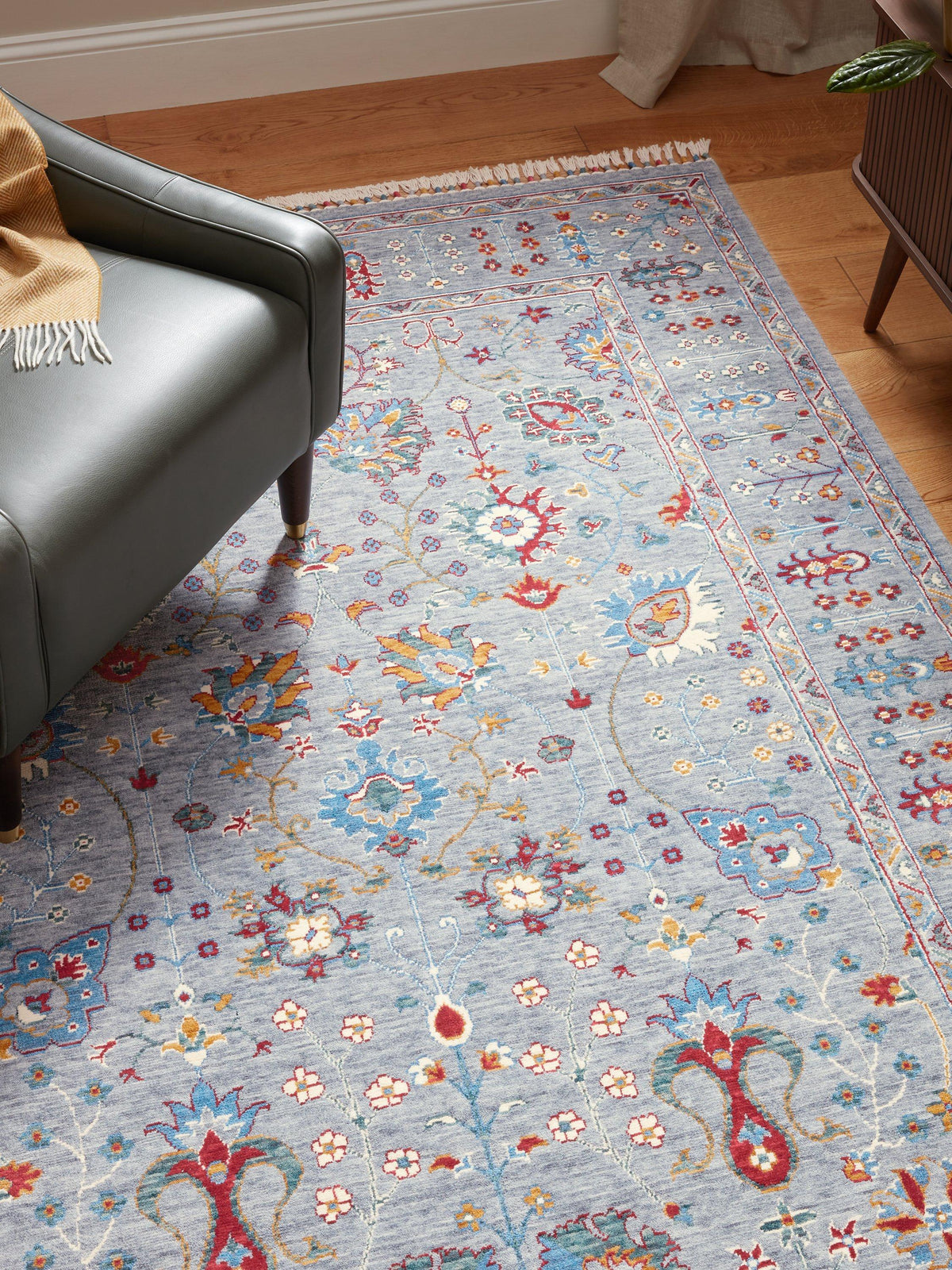 Gooch Luxury Multi Ushak Wool Viscose Traditional Rug 180 x 120cm - Grey