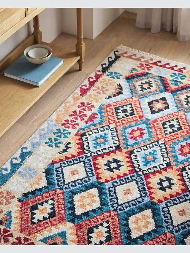 John Lewis Indira Kasak Traditional Wool Abstract Rug - Multi - L150 x W90cm