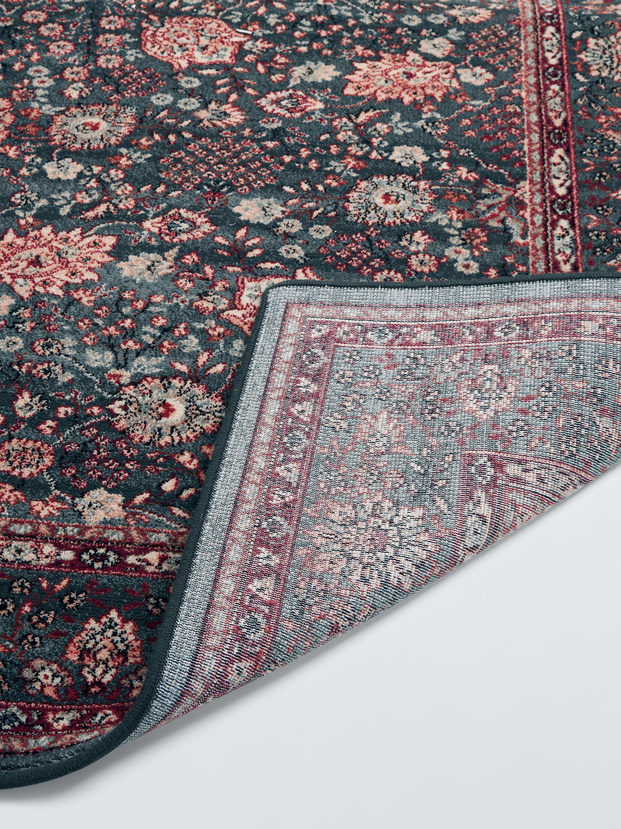 John Lewis Royal Heritage Floral Wool Rectangular Rug - Green L300 x W200 cm