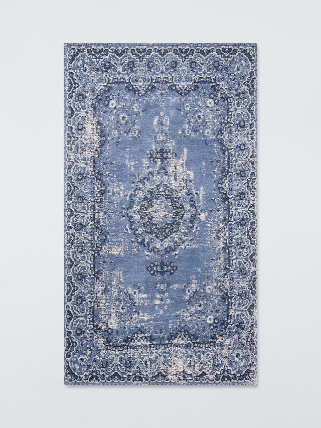 John Lewis ANYDAY Indoor Rectangular Jaipur Rug - Navy - L230 x W160cm