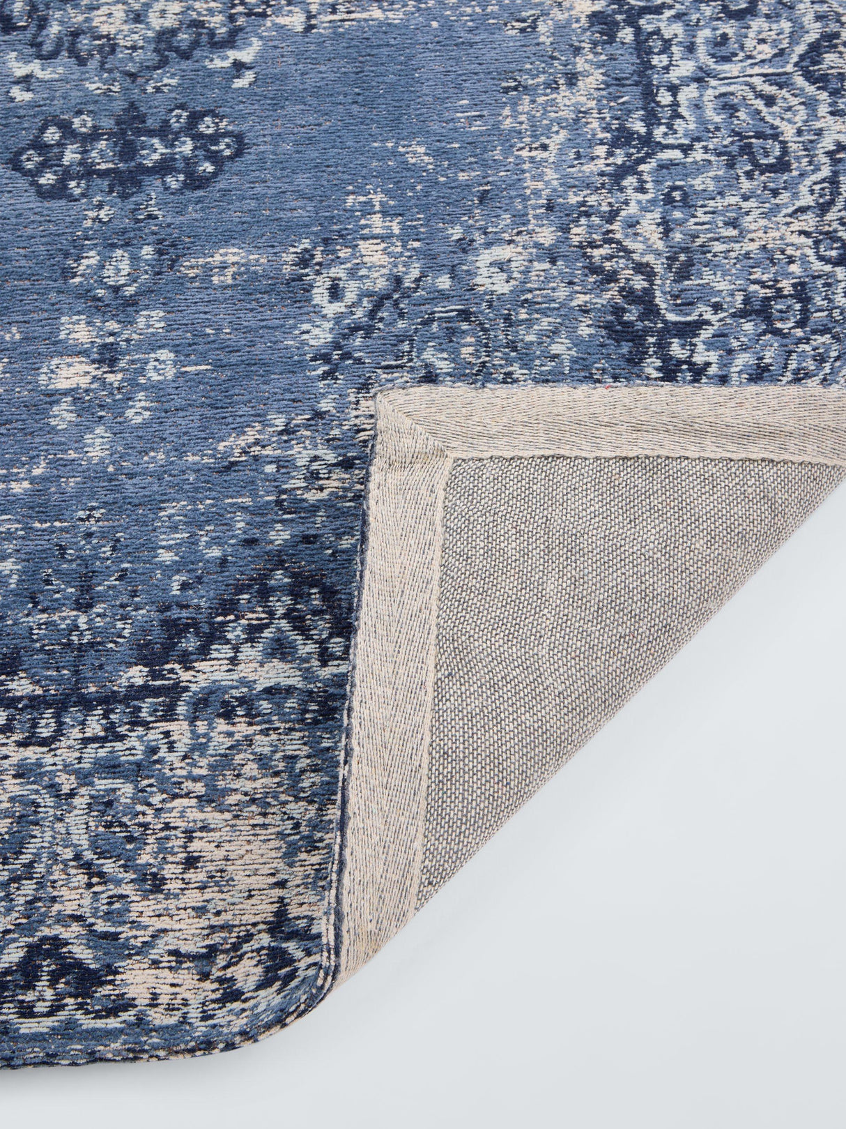 John Lewis ANYDAY Indoor Rectangular Jaipur Rug - Navy - L230 x W160cm