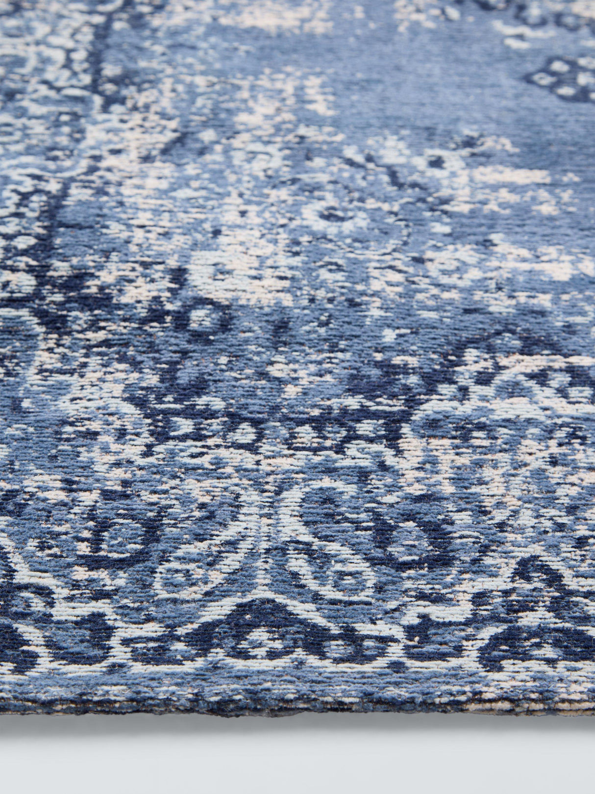 John Lewis ANYDAY Indoor Rectangular Jaipur Rug - Navy - L230 x W160cm