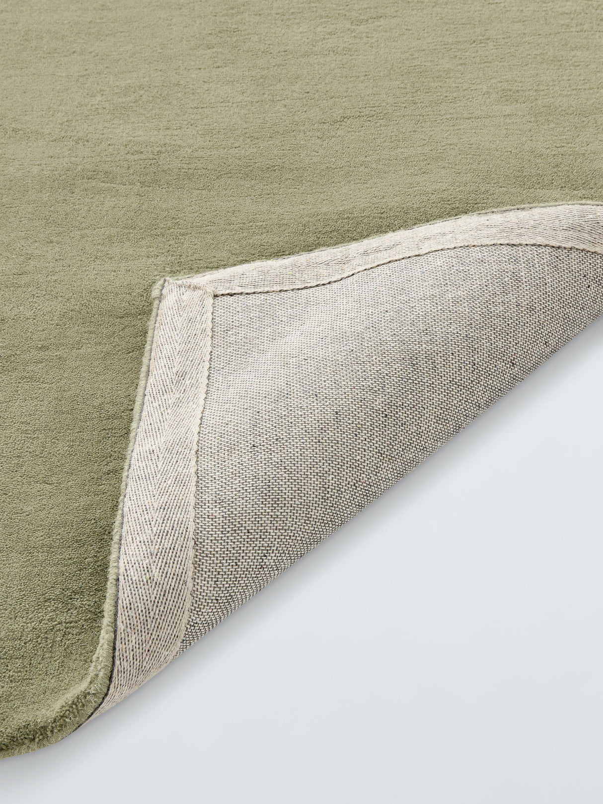 John Lewis Wellington Hand Loomed Pure Wool Rug L180 x W120cm - Light Green