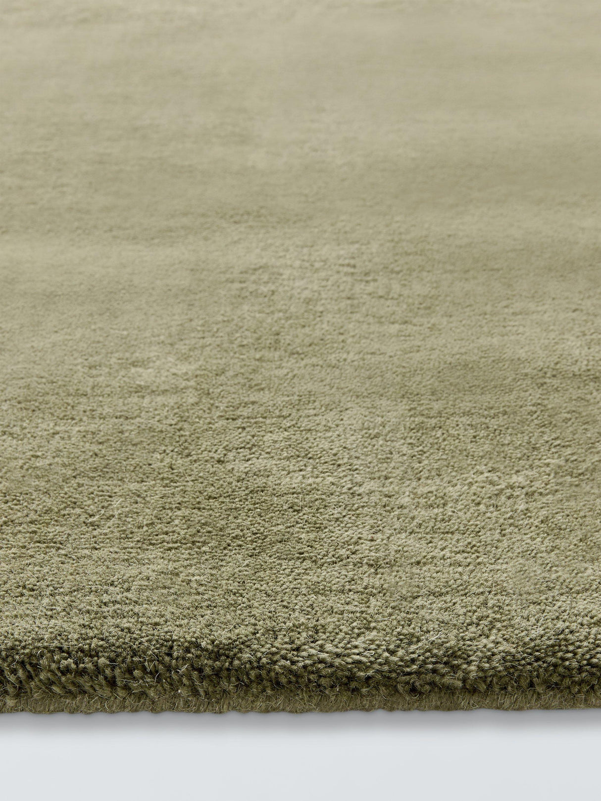 John Lewis Wellington Hand Loomed Pure Wool Rug L180 x W120cm - Light Green