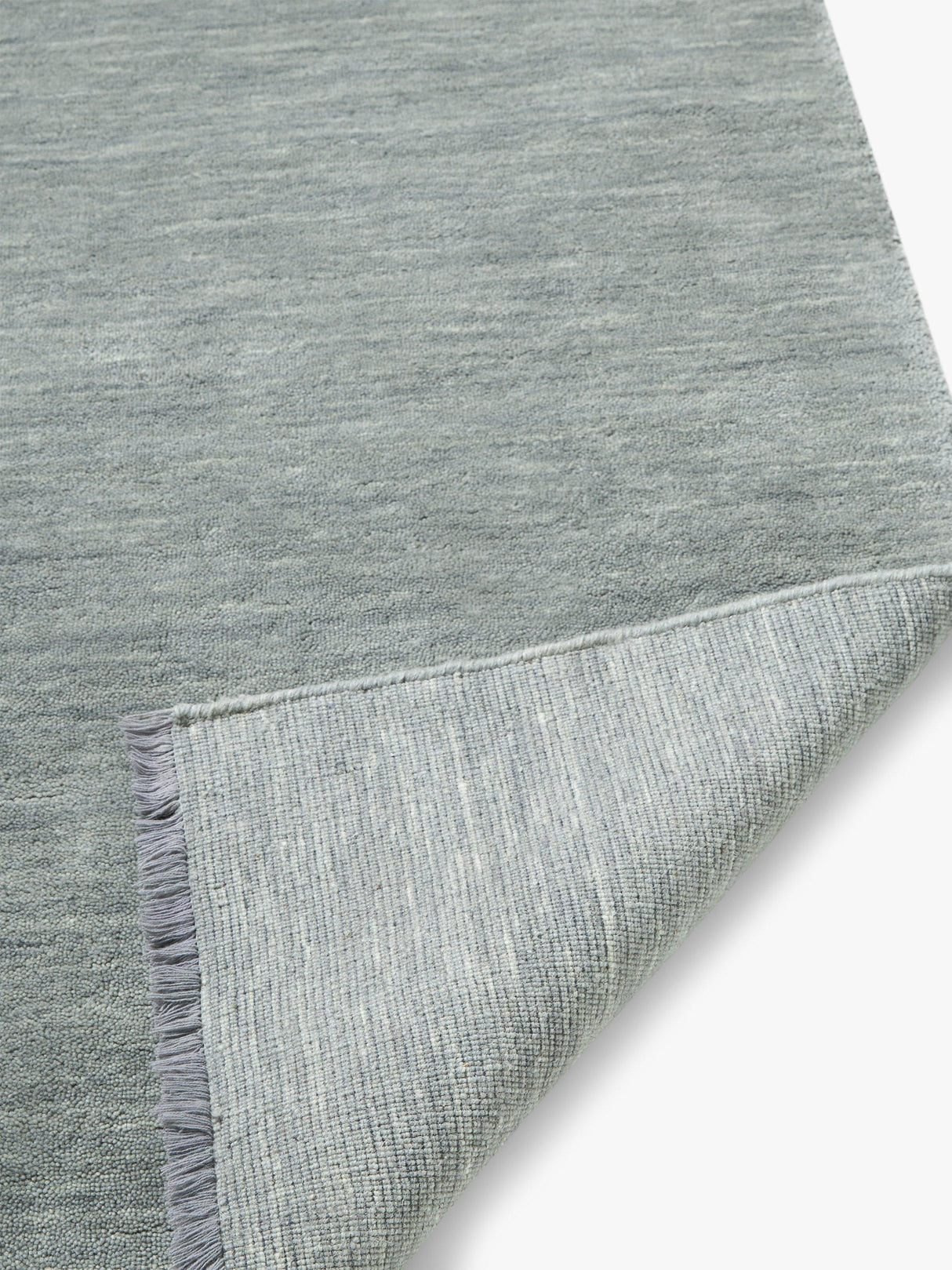 John Lewis Plain Hand Woven New Zealand Pure Wool Rug Grey L140 x W80cm