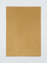 John Lewis Plain New Zealand Hand Woven Wool Rich Rug 240 x 170cm - Mustard