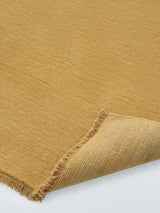 John Lewis Plain New Zealand Hand Woven Wool Rich Rug 240 x 170cm - Mustard