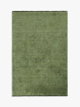 John Lewis Plain Hand Woven New Zealand Pure Wool Rug - Green L140 x W80 cm