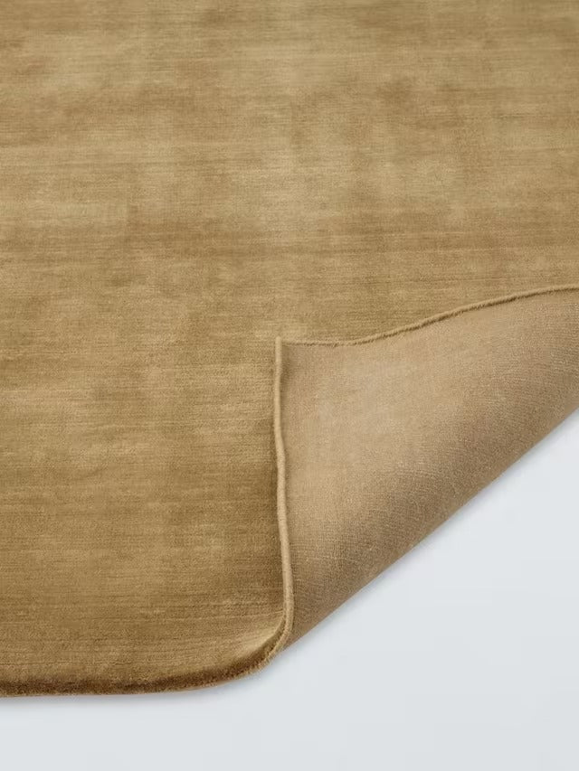 John Lewis Luxury Deep Pile Pure Wool Plain Rug - Tigers Eye - L300 x W200cm