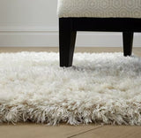 John Lewis Rhapsody Rectangular Wool Blend Shaggy Rug 140 x 80cm - Ivory - Kazoop 