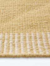 John Lewis Flatwoven Border Hand Woven Rich Runner Rug L240 x W170cm Butter
