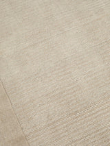 John Lewis ANYDAY Hand Loomed Border Wool Rug - Pale Mole L170 x W110cm