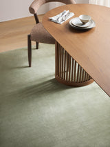 John Lewis Luxury Deep Pile Pure Wool Plain Rug - Pistachio L240 x W170 cm