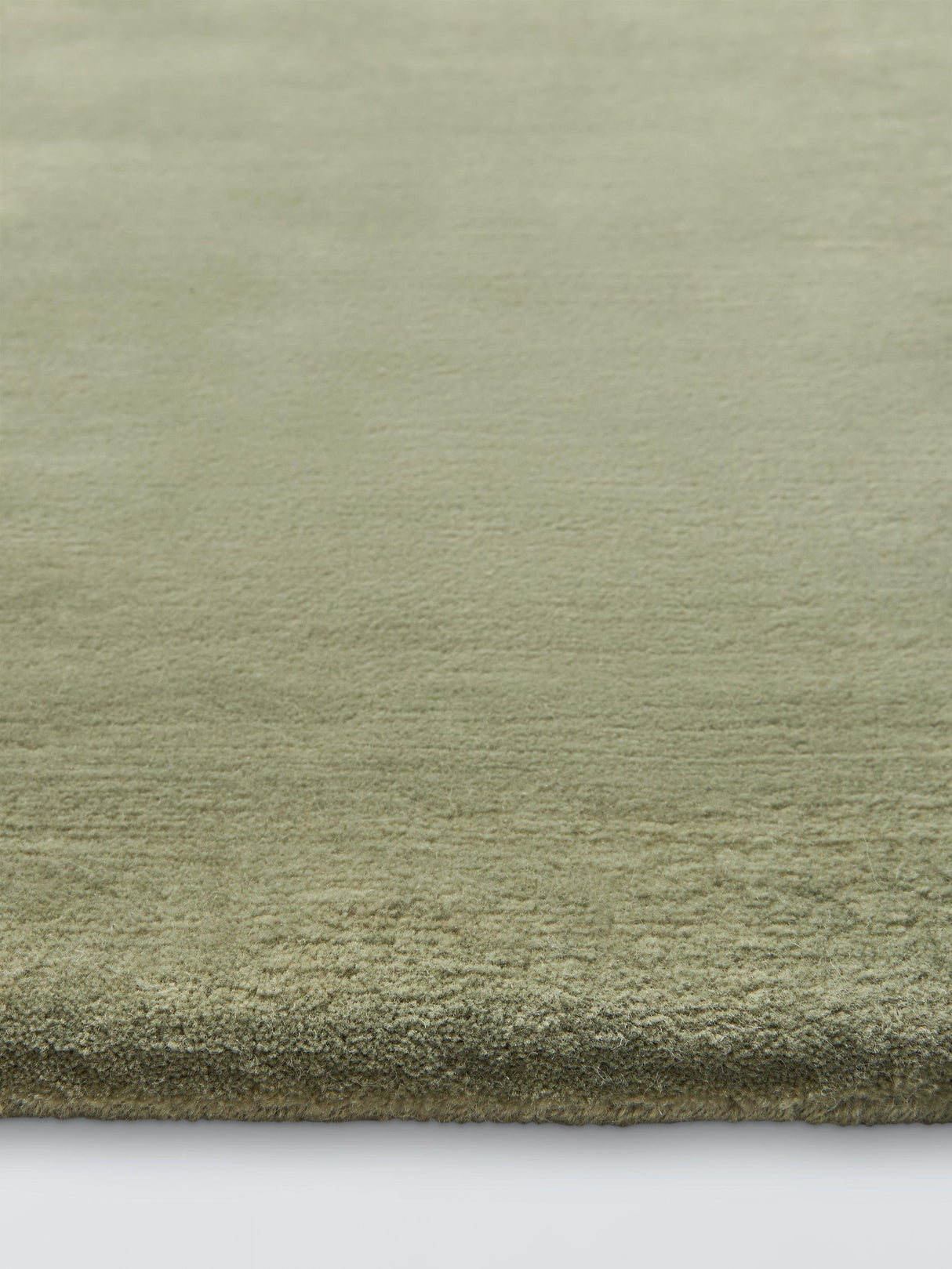 John Lewis Luxury Deep Pile Pure Wool Plain Rug - Pistachio L240 x W170 cm