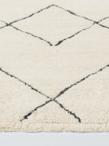 John Lewis Riad Diamond Berber Hand Tufted Wool Rug 180 x 120cm White Ivory