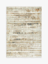 John Lewis Alora Abstract High Low Pile Rug L290 x W200cm Large Gold/Silver