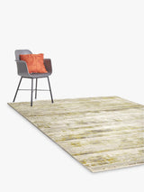 John Lewis Alora Abstract High Low Pile Rug L290 x W200cm Large Gold/Silver