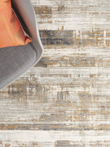 John Lewis Alora Abstract High Low Pile Rug L290 x W200cm Large Gold/Silver