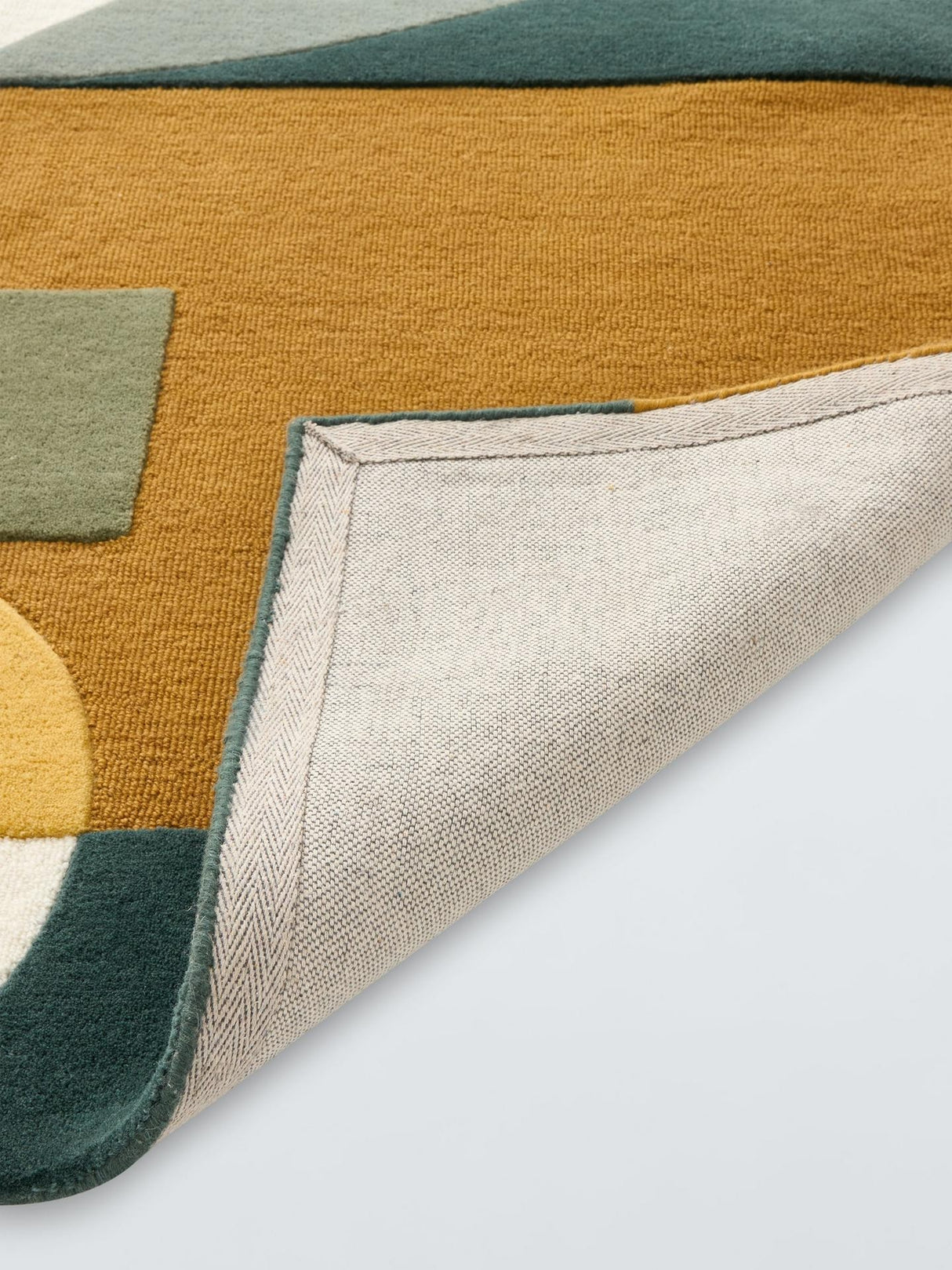 John Lewis Soren Hand Tufted Pure Wool Rectangular Rug L240 x W170cm - Green