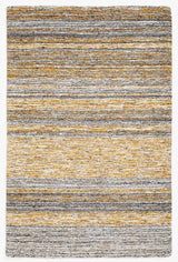 John Lewis Scandi Sketch Stripe Wool Blend Rug L240 x W170cm - Saffron