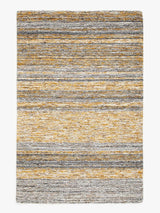 John Lewis Scandi Sketch Stripe Hand Loomed Wool Rug - Saffron L150 x W90cm