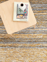 John Lewis Scandi Sketch Stripe Hand Loomed Wool Rug - Saffron L150 x W90cm