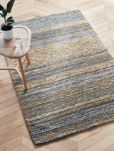 John Lewis Scandi Sketch Stripe Hand Loomed Wool Rug - Saffron L150 x W90cm