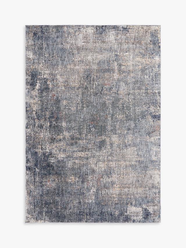 John Lewis Bold Abstract Rectangular Wool Indoor Rug 180 x 120cm - Navy Blue