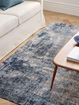 John Lewis Bold Abstract Rectangular Wool Indoor Rug 180 x 120cm - Navy Blue