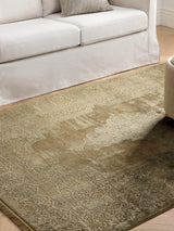 Gooch Luxury Distressed Medallion Rectangular Area Rug 120 x 180cm - Bronze
