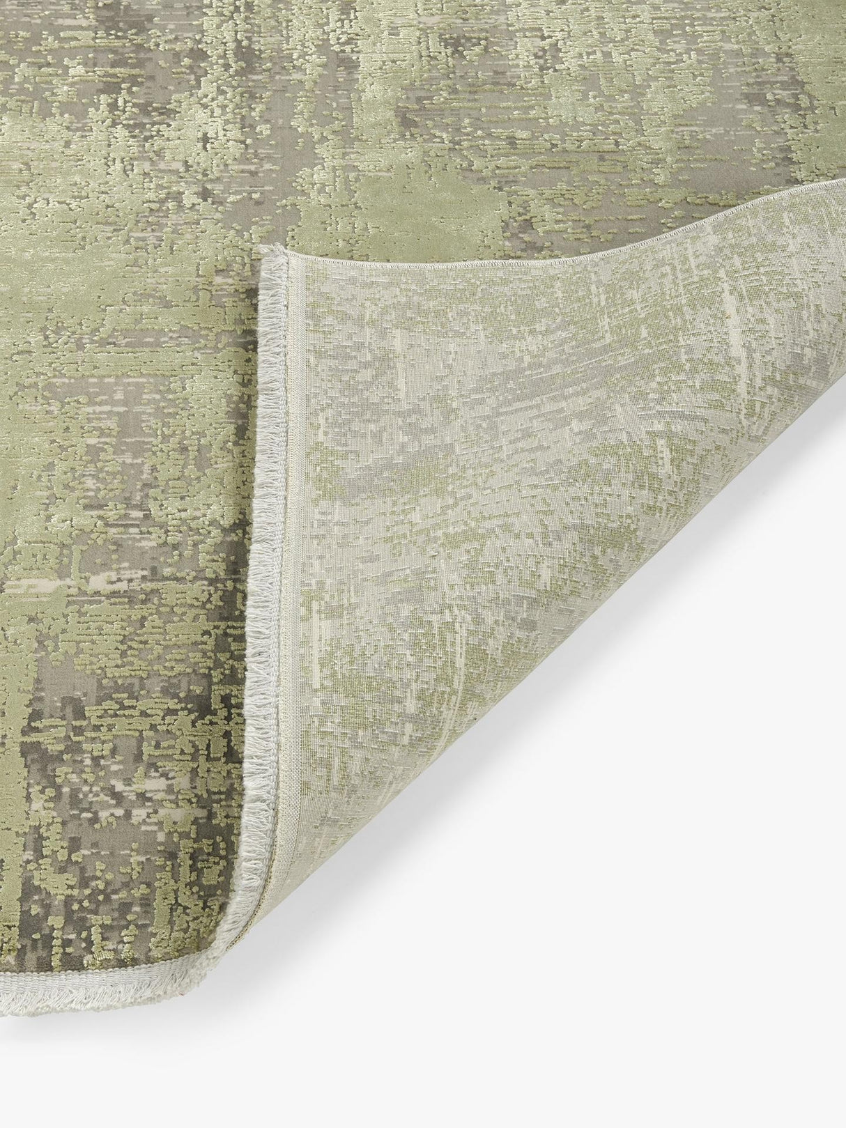 John Lewis Ombre Distressed Rectangular Abstract Rug L180 x W120cm - Green