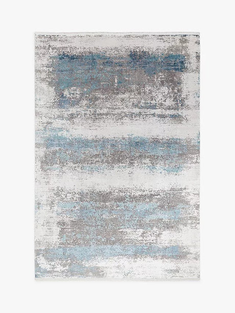 Gooch Luxury Distressed Ombré Rug L230 x W160 cm - Blue - Kazoop 